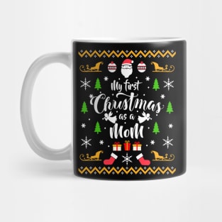 My First Christmas as a Mom Christmas Sweater Mug